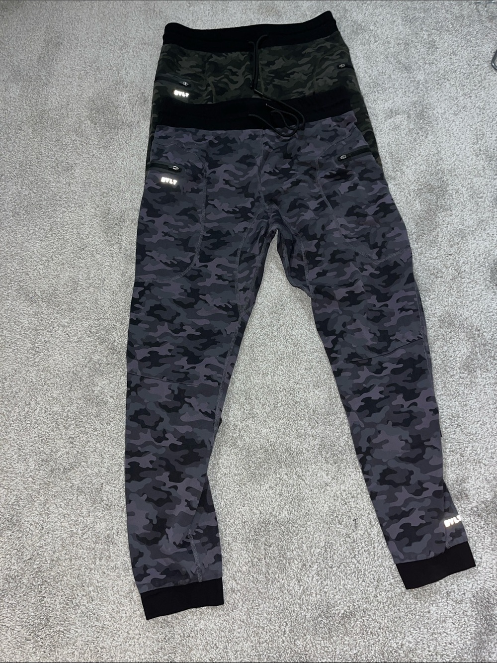 2-BYLT Basics Elite Jogger Sweatpants Cargo Pants Green Asphalt Camo XL Slim